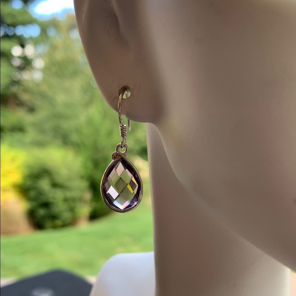 Amethyst and sterling earrings